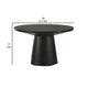 Yuvi 29 Inch Coffee Table Round Tabletop Pedestal Base Black Finish By Casagear Home BM311405