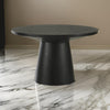 Yuvi 29 Inch Coffee Table, Round Tabletop, Pedestal Base, Black Finish By Casagear Home