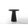 Yuvi 21 Inch Accent Table Round Tabletop Pedestal Base Ebony Black By Casagear Home BM311407