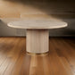 Emi 59 Inch Dining Table Round Top and Pedestal Base Rustic Brown Gold By Casagear Home BM311408