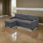 Ady 83 Inch Sleeper Sectional Sofa with Storage Chaise Reversible Gray By Casagear Home BM311416