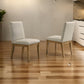 Yuvi 23 Inch Dining Chair Set of 2, Cushioned Seats, Beige Upholstery By Casagear Home