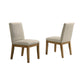 Yuvi 23 Inch Dining Chair Set of 2 Cushioned Seats Beige Upholstery By Casagear Home BM311421