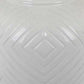 18 Inch Temple Ginger Jar with Dome Lid Geometric Design Ceramic White By Casagear Home BM311442