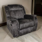 Harbor 39 Inch Manual Recliner Chair Pocket Coils Gray Faux Suede Velvet By Casagear Home BM311471