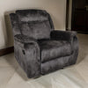 Harbor 39 Inch Manual Recliner Chair, Pocket Coils, Gray Faux Suede Velvet By Casagear Home