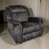 Harbor 38 Inch Power Recliner Chair Pocket Coils Gray Faux Suede By Casagear Home BM311472