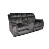 Harbor 73 Inch Loveseat Dual Recliners and Console Gray Faux Suede By Casagear Home BM311473