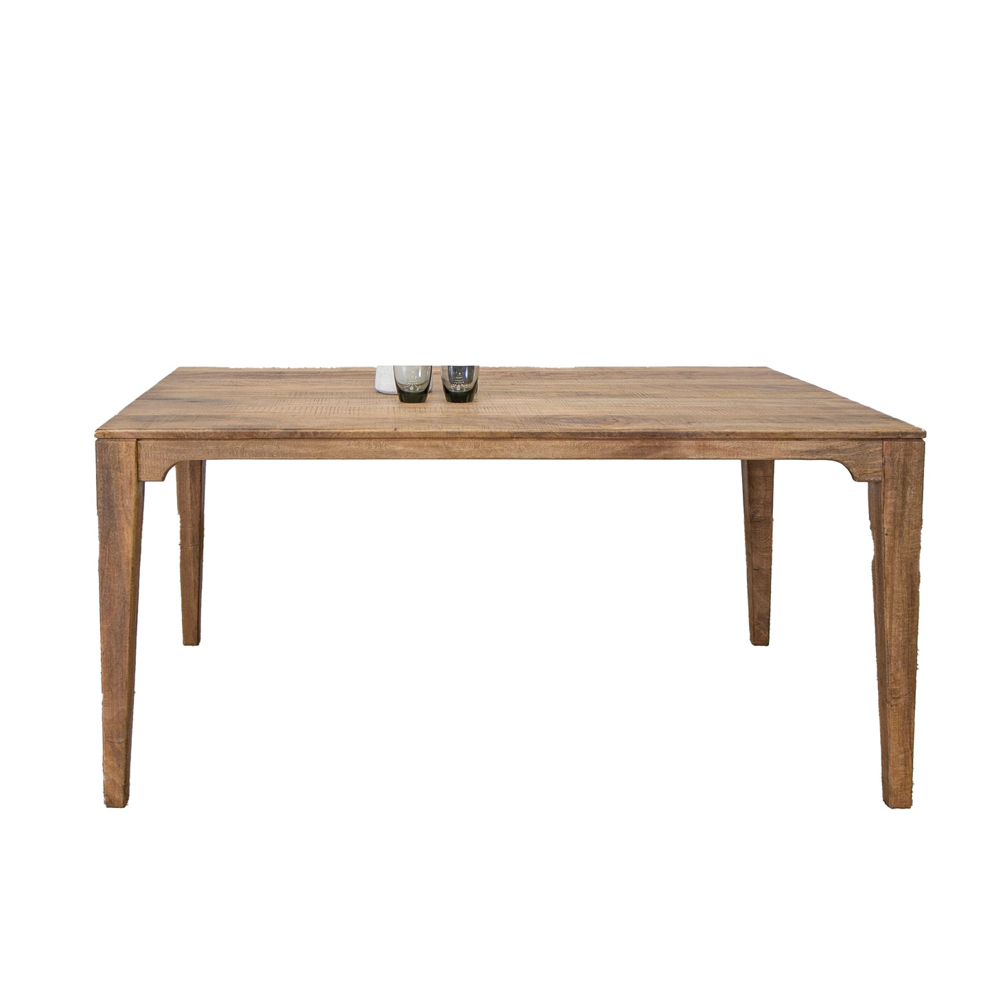 Asic 60 Inch Dining Table Mango Wood Grain Details Natural Brown By Casagear Home BM311500