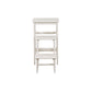 Nero 30 Inch Folding Step Stool 3 Tier Design Farmhouse Cream Wood By Casagear Home BM311530