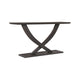 Rase 57 Inch Console Table Cross Leg Design Pedestal Base Black Wood By Casagear Home BM311537