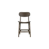 Seln 24 Inch Counter Stool Chair Curved Seat Open Back Dark Gray Wood By Casagear Home BM311541