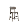 Seln 24 Inch Counter Stool Chair Curved Seat Open Back Dark Gray Wood By Casagear Home BM311541