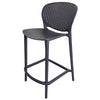 Celin 30 Inch Barstool Chair Set of 4 Stackable Mesh Curved Seat Gray By Casagear Home BM311548