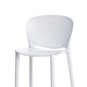Celin 30 Inch Barstool Chair Set of 4 Stackable Mesh Curved Seat White By Casagear Home BM311550