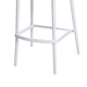 Celin 30 Inch Barstool Chair Set of 4 Stackable Mesh Curved Seat White By Casagear Home BM311550