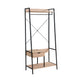 Bery 71 Inch Clothing Rack 1 Drawer Hanging Rod Open Shelf Brown Black By Casagear Home BM311565