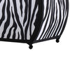 Wigi 12 Inch Accent Lamp Purse Zebra Animal Print Black White Faux Fur By Casagear Home BM311582