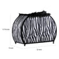 Wigi 12 Inch Accent Lamp Purse Zebra Animal Print Black White Faux Fur By Casagear Home BM311582