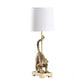 Ree 24 Inch Accent Table Lamp Monkey Resin Sculpture Drum Shade Gold By Casagear Home BM311588