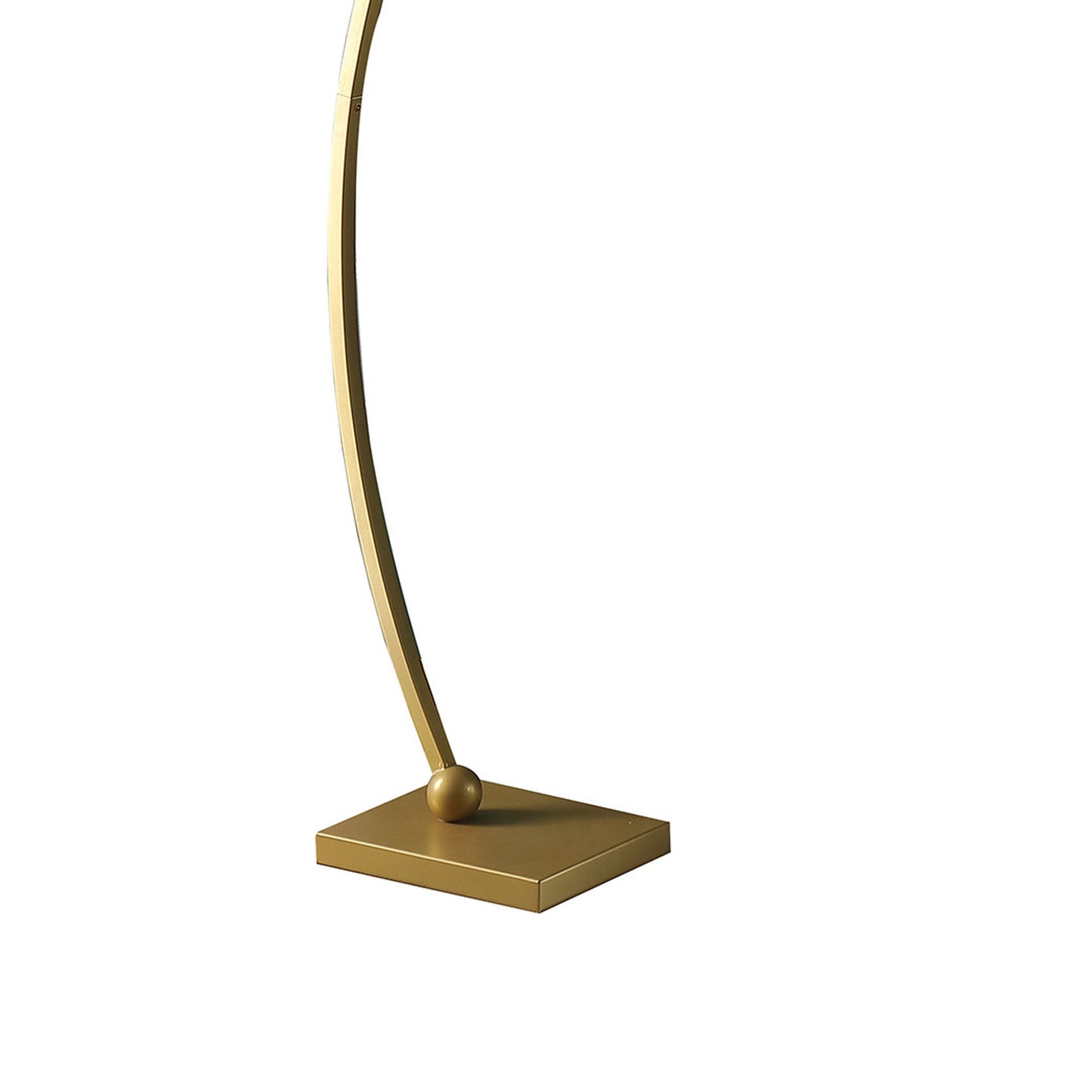 Jiya 59 Inch Arc Floor Lamp Hanging Design 2 White Drum Shades Gold By Casagear Home BM311593