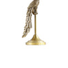 29 Inch Peacock Table Lamp Gold Polyresin Sculpture Black Drum Shade By Casagear Home BM311595