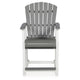Ashley 24" Counter Stool Armchair Set of 2, Outdoor, Gray, White