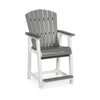 Ashley 24" Counter Stool Armchair Set of 2, Outdoor, Gray, White