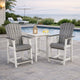 Ashley 24" Counter Stool Armchair Set of 2, Outdoor, Gray, White