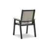 Mide 27 Inch Outdoor Dining Armchair Set of 2 Modern Beige and Black By Casagear Home BM311615