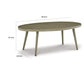 Sven 48 Inch Outdoor Coffee Table Oval Top and Aluminum Frame Brown By Casagear Home BM311618