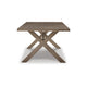 Ashley Beln 80’’ Outdoor Dining Table Rectangular Aluminum Beige BM311622