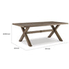 Ashley Beln 80’’ Outdoor Dining Table Rectangular Aluminum Beige BM311622
