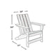 Emme 31 Inch Outdoor Adirondack Chair Slatted Design and Brown Frame By Casagear Home BM311629