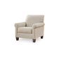 Vlea 36 Inch Accent Armchair Striped Pattern Sandstone Beige Polyester By Casagear Home BM311632