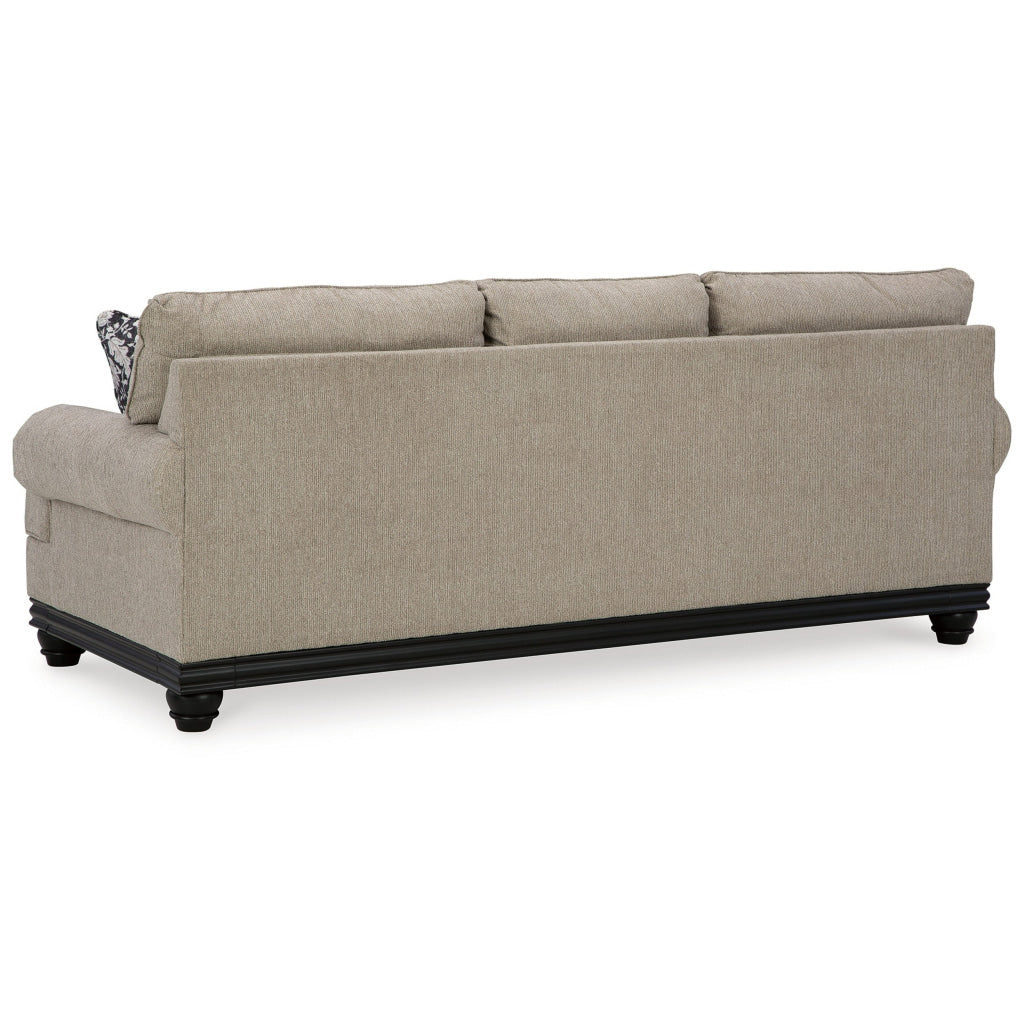 Bian 99 Inch Sofa Oversized Cushions 5 Accent Pillows Taupe Polyester By Casagear Home BM311637