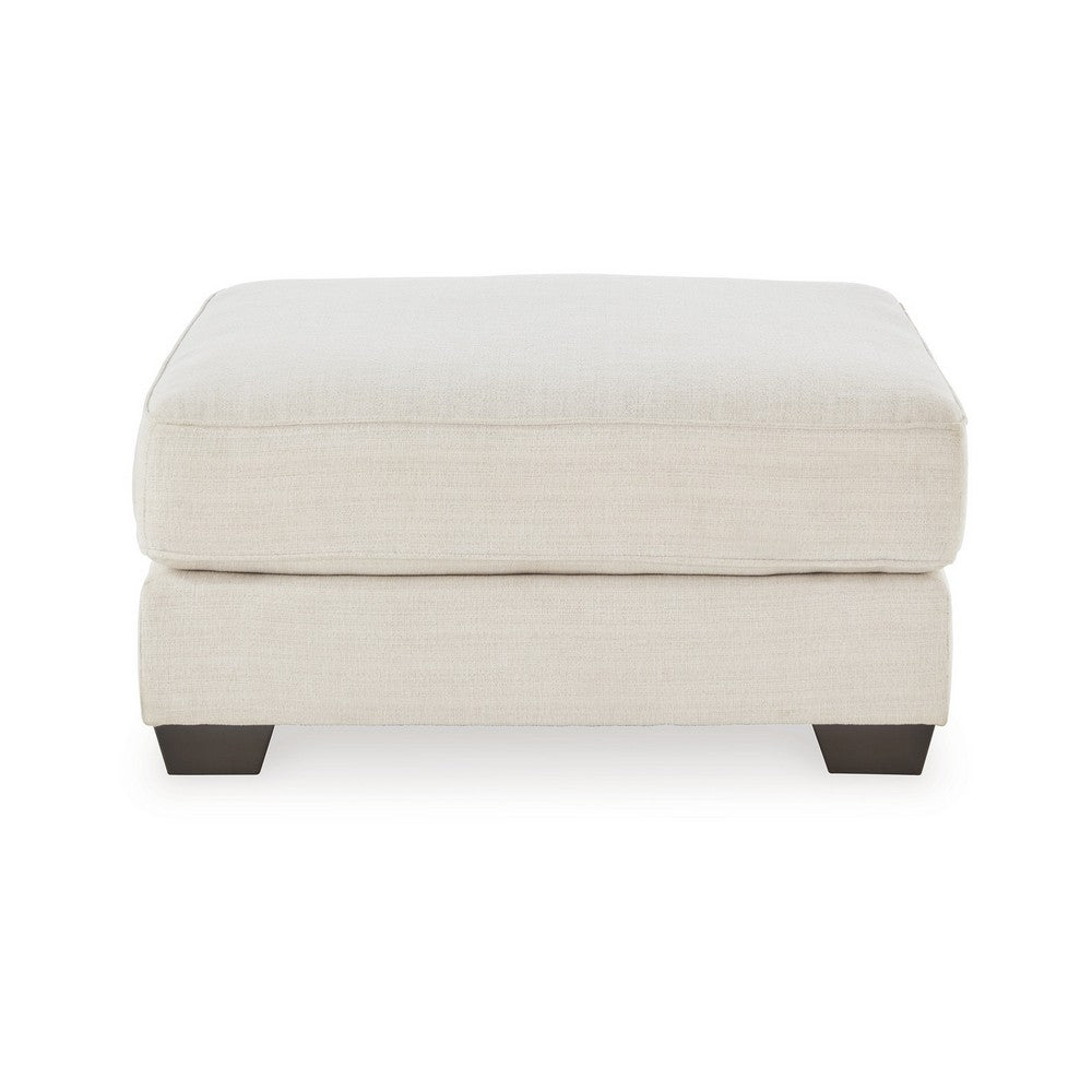 Ashley 42" Ottoman, Oversized Cushion, Soft Beige Polyester
