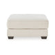 Ashley 42" Ottoman, Oversized Cushion, Soft Beige Polyester