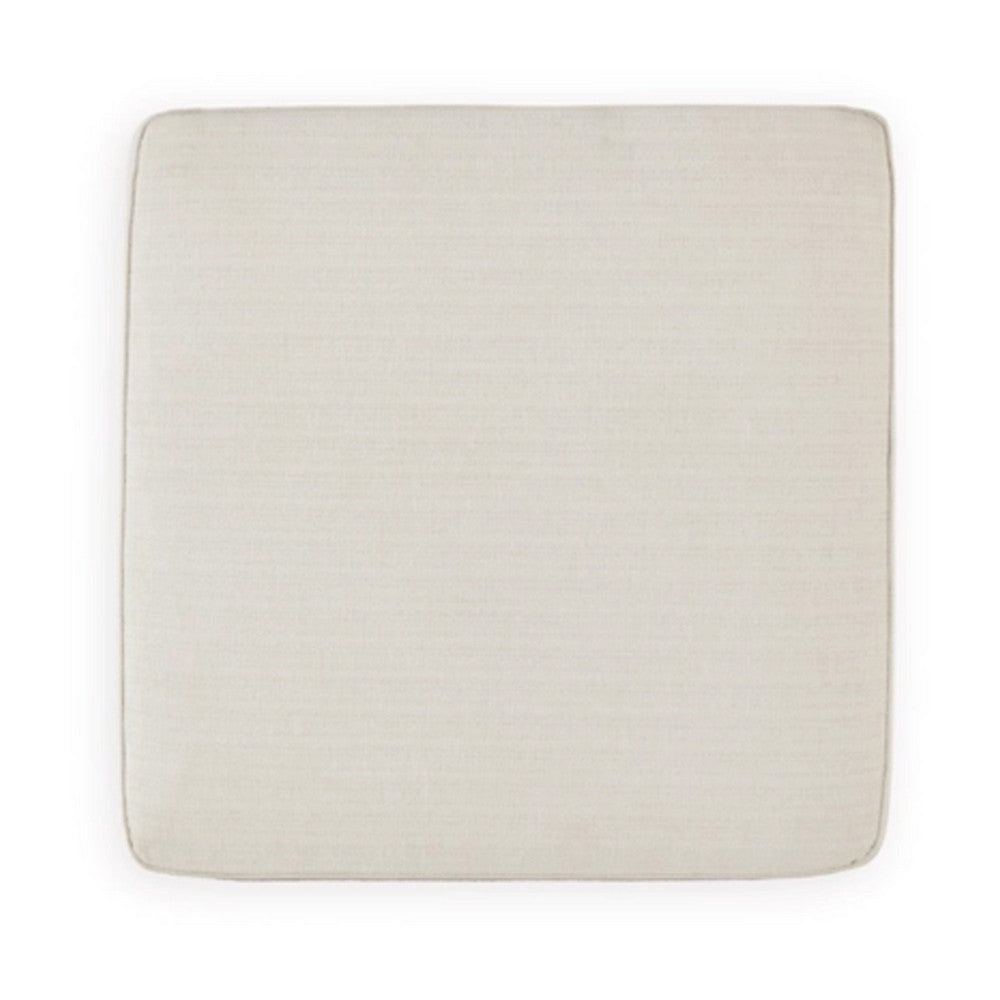 Ashley 42" Ottoman, Oversized Cushion, Soft Beige Polyester