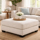 Ashley 42" Ottoman, Oversized Cushion, Soft Beige Polyester