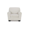 Caten 39 Inch Armchair Transitional Polyester Upholstery Snowy White By Casagear Home BM311639