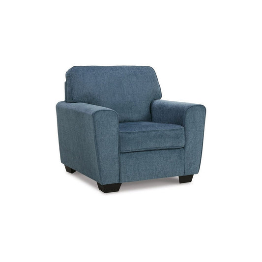 Ashley Caten 39" Armchair, Soft Transitional Polyester, Muted Blue