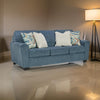 Ashley Caten 87" Sofa, Soft Transitional Polyester in Muted Blue