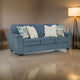 Ashley Caten 87" Sofa, Soft Transitional Polyester in Muted Blue