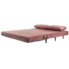 56 Inch Sleeper Sofa Bed with 2 Back Pillows Metal Legs Pink Velvet By Casagear Home BM311648