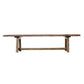 87 Inch Wood Coffee Table Rectangular Top Trestle Legs Brown By Casagear Home BM311660