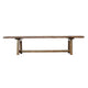 87 Inch Wood Coffee Table Rectangular Top Trestle Legs Brown By Casagear Home BM311660