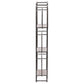 36 Inch Shelves Set of 2 3 Tier Design Iron Frame Wood Gray Finish By Casagear Home BM311673