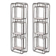 36 Inch Shelves Set of 2 3 Tier Design Iron Frame Wood Gray Finish By Casagear Home BM311673
