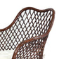 25 Inch Palapa Side Chair Cushion Rattan Cane Iron Legs White Black By Casagear Home BM311675